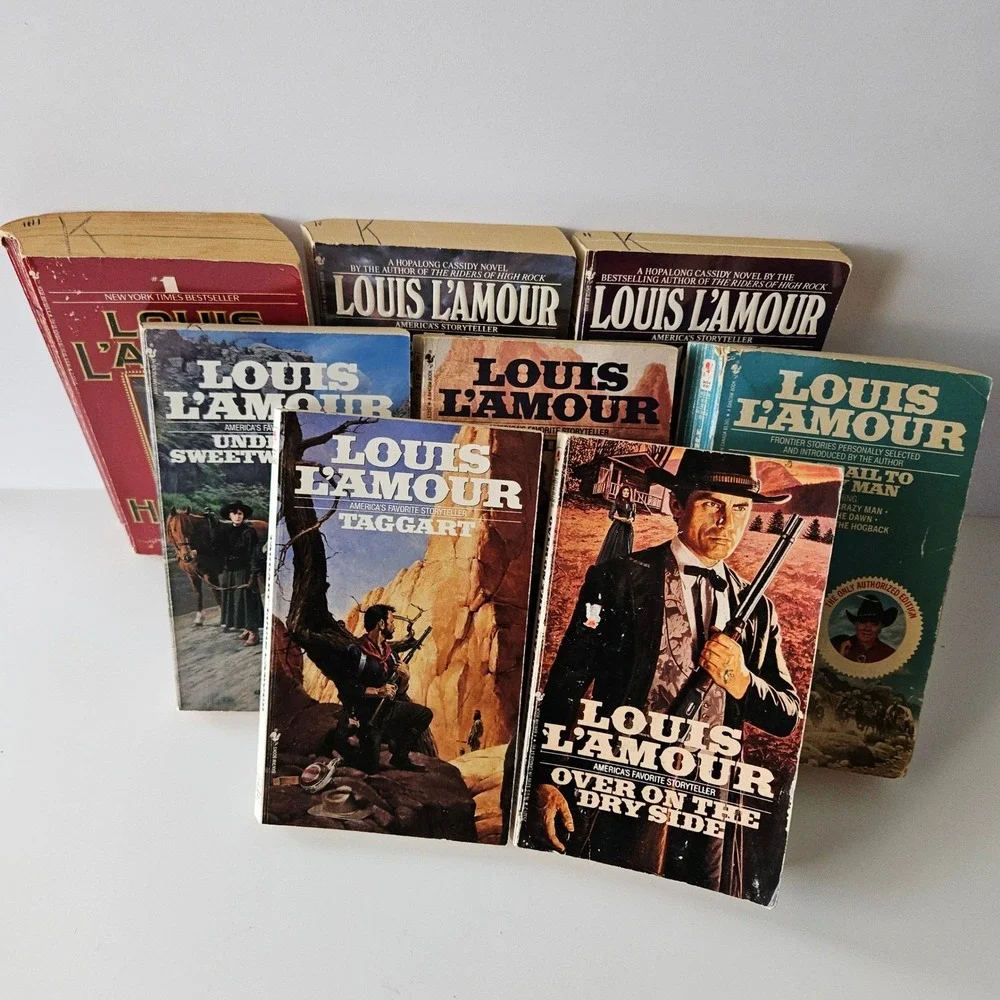 Vtg‎ LOUIS L'AMOUR Western Novels - LOT OF 14 - PB & HC Bantam Books